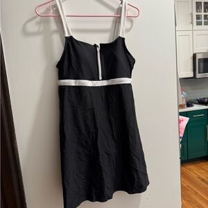 Lands' End Black and White Bathing Suit Dress